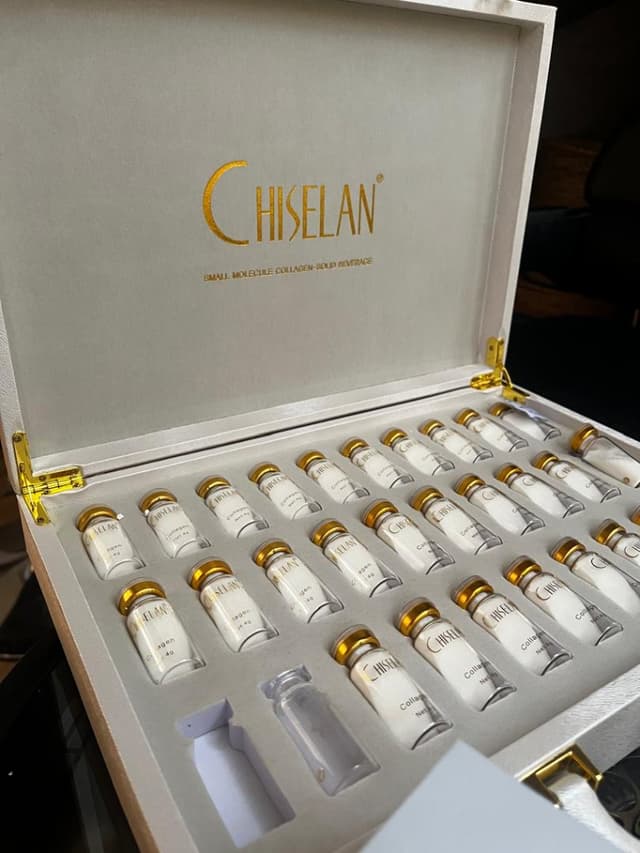 Collagen attache case filled with vials